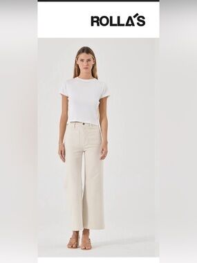 ROLLA'S Wide Leg Jeans in Cream